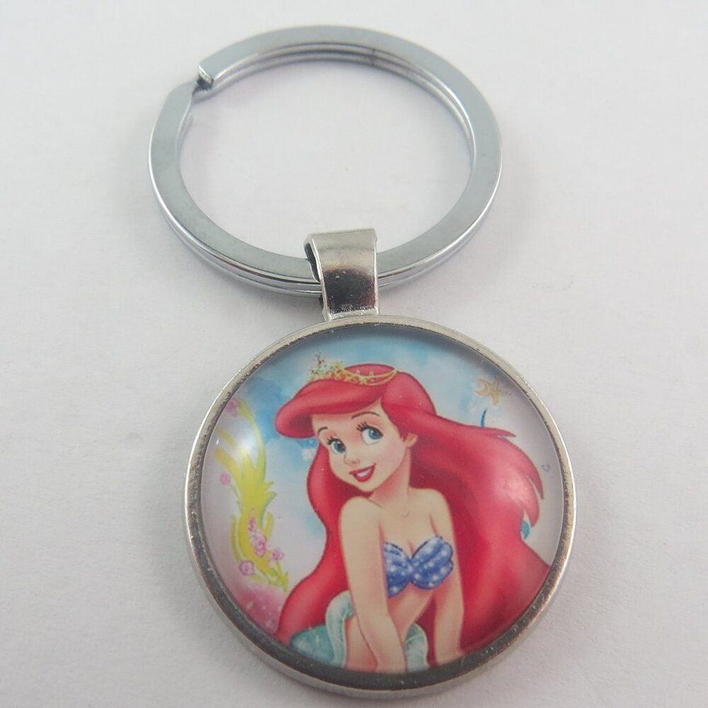 Mermaid Keychain Ocean Princess Key Ring Bag Charm Sea Life Jewelry Accessory